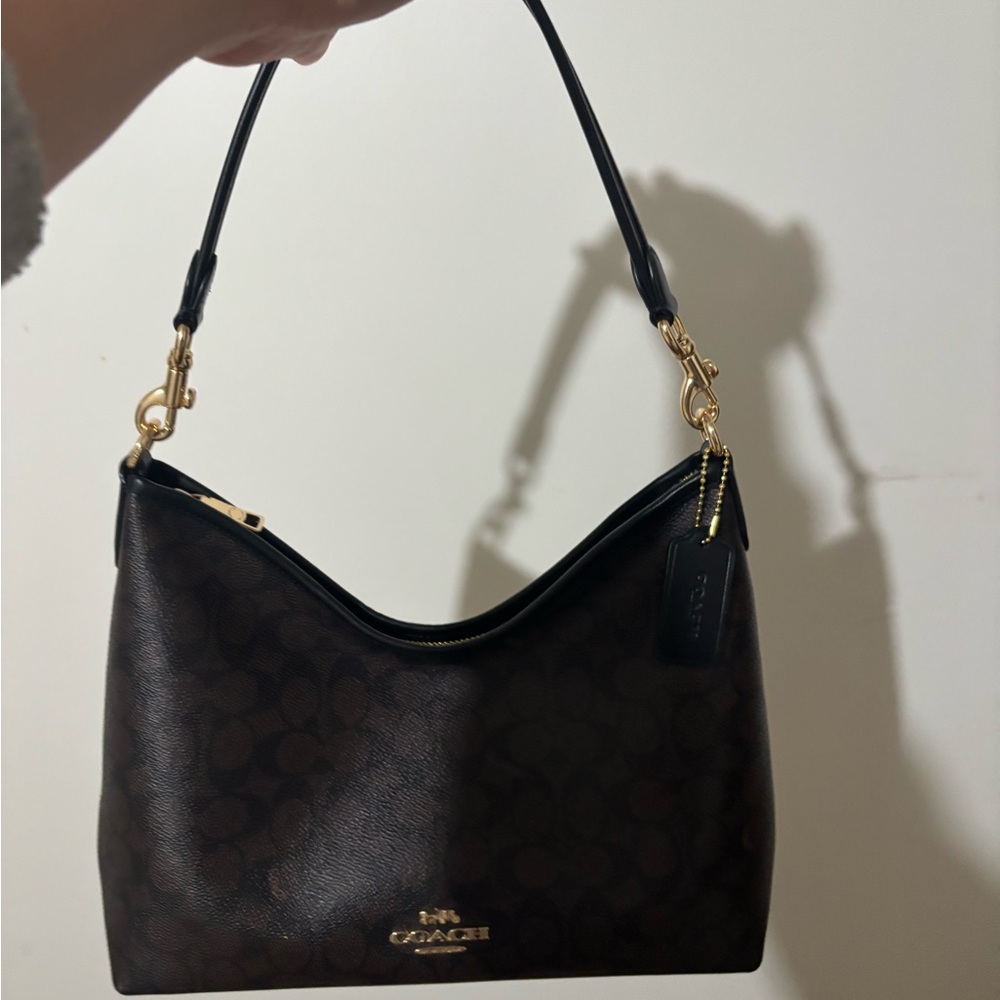 Coach Laurel Brown and Black Shoulder Bag